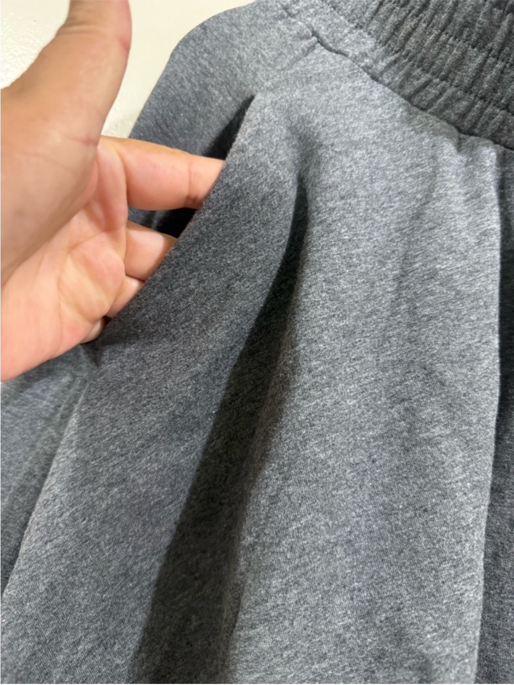 LABIJOU Wide-Leg Smocked Waist Pants in Dark Gray - Picture 3 of 5
